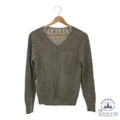 ☆美品☆ GEORGES RECH ジョルジュレッシュ トップス ニット リブ Vネック 長袖 レディース グレー 40 アンゴラ 901-4656 送料無料 古着