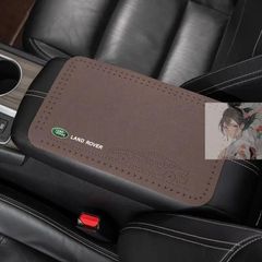 【美品・未使用新品】★ランドローバー★モカブラウン★車 アームレストマット カー肘掛けカバー 保護 クッションパッド 滑り止め アルカンターラ 車の装飾 aaex qtm