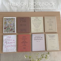 インテリアノート レタリングノート インテリアブック ディスプレイブック 手帳 日記帳 洋書 本 ノート ブック おしゃれ かわいい 韓国雑貨 北欧風 インテリア 雑貨 小物 撮影小物 小道具 スタジオ インスタ 1冊 学習ノート 英語 カフェ 美容院