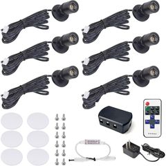 Aduson ミニスポットライト 6000K 6個 LED 1W 12VDC ジュエリー ショーケース ディスプレイ 照明器具 調光機能付き 1