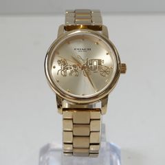 COACH GRAND レディース 腕時計 USED超美品 コーチ グランド ゴールド 完動品 中古 【電池交換済】 X7305