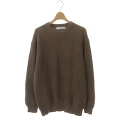 ユナイテッドアローズ A DAY IN THE LIFE UNITED ARROWS 畦クルーネックニット セーター 長袖 プルオーバー L 茶色 ブラウン /FT ■AD ■OS