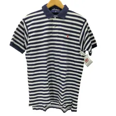 ポロスポーツラルフローレン POLO SPORT RALPH LAUREN 90S USA製 SPORT FIT スポーツ フィット ポニー刺繍 ボーダー 半袖 ポロシャツ メンズ import：L 