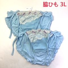 脇ひもショーツ 明るい青色系２枚セット　3L　ーni
