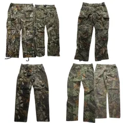古着卸 まとめ売り リアルツリー パンツ 6枚セット (メンズ 36 /34 ) カモ柄 迷彩 アウトドア カーゴパンツ 中古 古着 MZ7475