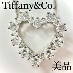 TIFFANY&Co. ティファニー  PT950 ハート　ダイヤ　ネックレス  プラチナ 大粒 5.1g