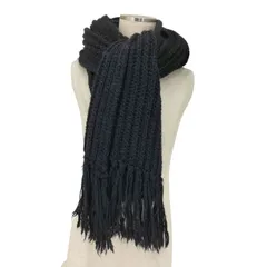 BATONER バトナーフリンジビッグマフラー BATONER Fringe Muffler Long [Ivory/Red]