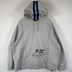 古着 ポロジーンズ POLO JEANS パーカー  ラルフローレン スウェット プルオーバー  肉厚 大きいサイズ プリントロゴ XXL  グレー メンズ