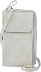 Four leaf 大容量 スマホが入る ショルダー 財布 スマホポーチ レディース スマホショルダー 財布付き お財布ショルダー スマホポシェット 携帯ポーチ 一体型(ホワイト)