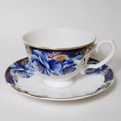 GIOVANNI VALENTINO ジョバンニ バレンチノ 五客コーヒー碗皿 GV-9120 金彩 ITALY コーヒーカップ ５客セット  カップ＆ソーサー 食器 陶磁器