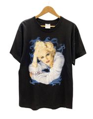 ヴィンテージ Vintage 90s マドンナ MADONNA ARTIST TEE US古着 袖シングル 黒 L Tシャツ プリント ブラック 101MT-2586