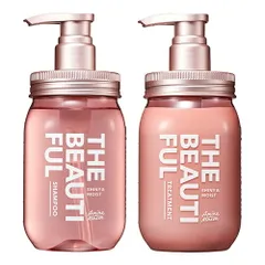 アミノメイソン THE BEAUTIFUL シャイニー＆モイスト シャンプー＆トリートメント 440mlセット ゼラニウム＆ローズの香り[6853_6860] 佐川急便