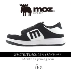 モズ moz 833 WHITE/BLACK(ホワイト/ブラック) 配色コートスニーカー レディース 22.5cm-25.0cm※沖縄発送不可