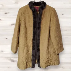 1412 レマロン remalon カジュアルジャケット アウター 上着 茶 ウール 絹 シルク