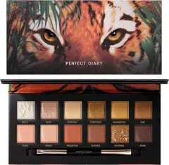 在庫処分！PERFECT DIARY パーフェクトダイアリー アイシャドウパレット アイシャドウ オレンジブラウン 虎 12色 動物