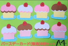 【おすすめ】バースデーカード8枚セット(無地バージョン)