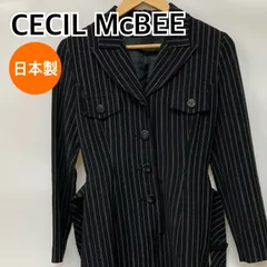 CECIL McBEE セシルマクビー ロングコート ジャケット アウター レディース ブラック 日本製【CT1008】