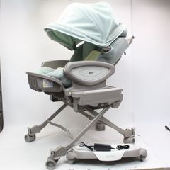 150)アップリカ ハイローチェア ユラリズムオートプレミアムAC 電動スウィングタイプ ベビーカー 2138270 ピスタチオグリーン(GN)