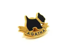 ■美品■ AGATHA アガタ ドッグモチーフ ピンブローチ ピンバッチ ピンバッジ アクセサリー レディース ゴールド系 DF9943のサムネイル