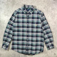 90年代 Ralph Lauren ラルフローレン BIG SHIRT タータンチェックシャツ メンズM相当 