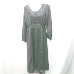 ◇ ⊂ continuer de NICE CLAUP コンティニュエ デ ナイスクラップ 長袖 ロング ワンピース サイズF ブラック レディース E  【1410290024560】