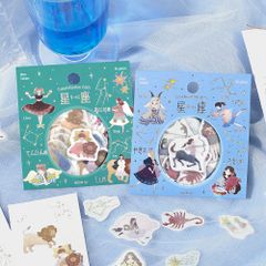 フレークシール BGM 箔押し フレークシール bgm_bs-fg189_192set_全4柄セット 星詠みフレークシール Seal Flake seal ビージーエム