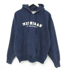 XL/古着 STEVE&BARRYS 長袖 スウェット パーカー メンズ ミシガン 紺 ネイビー 25may12 中古 スエット トレーナー トップスのサムネイル