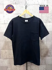 USA製 グッドウェア ポケット付き Tシャツ M ブラック GOODWEAR 黒 米国製