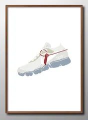 12851ナイキ アート スニーカー A3 サイズ ポスター アート おしゃれ 絵画 インテリア 北欧 イラスト マット紙 艶消し アートパネル 額 フレーム デザイン 壁掛け ギフト 新築祝い ディスプレイ 