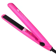 ピンク Himekote ヒメコテ ヘアアイロン ミニ ストレート 2way カール 持ち運び 軽量 前髪 海外対応 コードあり 200℃ コテ アイロン ミニヘアアイロン 両用 細い 収納 コンパクト 携帯 携帯用 旅行 プレゼント HBIR-0201-PK