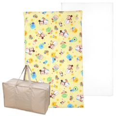 un doudou ディズニー お昼寝布団セット 3点セット 70×120cm ツムツム 黄色 綿100% 防水バッグ ネームタグ 新品 洗える キッズ 子供 保育園 幼稚園 入園準備 雨の日も安心 通園バッグ 撥水バッグ 持ち運び OHF NZ1263-3