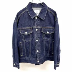 古着 ナノユニバース nano・universe デニム トラッカージャケット Gジャン ジージャン 長袖 無地 ボタン留め 綿100% コットン100% 36 ブルー 青 レディース