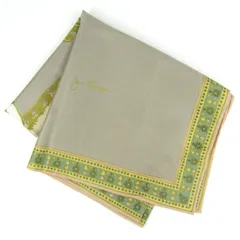 ジムトンプソン スカーフ ゾウ柄 シルク100％ タイ製 ブランド 小物 レディース グレージュ JIM THOMPSON 【中古】