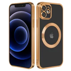 iPhone12 ケース 耐衝撃 Magsafe対応 黄変防止 米軍MIL規格取得 指紋防止 2023年新型 レンズ保護iPhone 12 用 ケース ワイヤレス充電対応 6.1インチ (ゴールド)