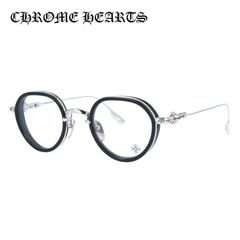クロムハーツ メガネフレーム 伊達メガネ CHROME HEARTS SEX T-9 BK/SS 47サイズ CHクロス ボストン型 ユニセックス メンズ レディース
