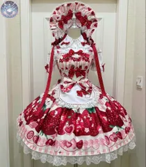 新品 未使用 【Strawberry Cream】ロリィタドレス ジャンパースカート 甘ロリ
