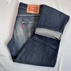 送料無料 即決 Levi's 511 W28 L32 ストレート デニム レディース 5ポケット 00年代 ウォッシュ加工 インディゴ アメカジ リーバイス