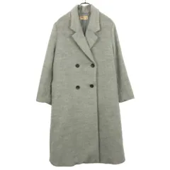 ナノユニバース LB04 チェスターコート F グレー nano universe ロング ダブル レディース 古着 【240215】