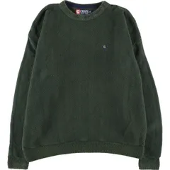 古着 90年代 ラルフローレン Ralph Lauren CHAPS チャップス ヘリンボーン コットンニットセーター USA製 メンズXL/taa002367