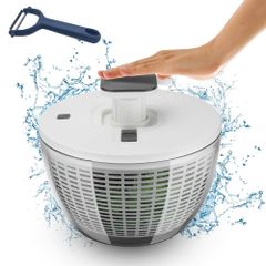 【在庫処分】時短料理 簡単 家庭用 取り外し可能 果物洗い 野菜 水切りボウル付き ボウル オシャレ 脱水機 脱水機 サラダチキンメーカー 6L大容量 キッチン便利グッズ 脱水機手動 回転式 ザル 野菜水切り器 野菜スピナー (ホワイト) サラダ水切り 野菜水
