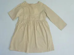 ★5 新品 未使用 タルク talc アウトレット 子供服 女の子 6歳 約 110cm 120cm 長袖 ワンピース ベージュ ゴールド 春 夏 ガールズ 女児 キッズ 【中古】 ユーズド リサイクル こども