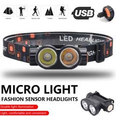 ヘッドランプ ポータブルミニヘッドランプ懐中電灯USB充電キャンプ夜釣り