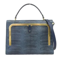 超美品 アニヤ・ハインドマーチ Anya Hindmarch 2019年 POSTBOX ポストボックス パイソンレザー 2way ショルダー ハンドバッグ ほぼ未使用 定価20万円