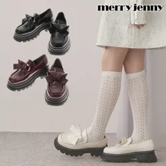 【新作10%OFF】【即納】 メリージェニー merry jenny 靴 ribbonプラットフォームローファー リボン 282561800101のサムネイル