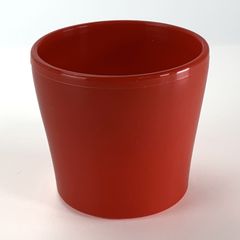 プラ鉢 2.5号 ミニラウンド鉢 レッド 幅8.5cm×高さ7.7cm 