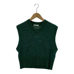 MACPHEE マカフィー Vネック ニットベスト sizeS/グリーン