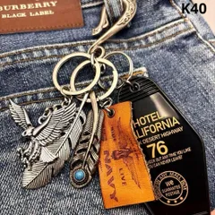 バイカー キーリング カラビナ ウォレットチェーン アメカジ K40