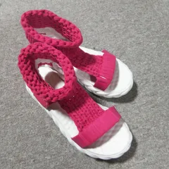 靴 サンダル プラットフォームサンダル 厚底 編み上げ スリッパ [983]