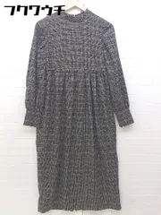 ◇ archives アルシーヴ チェック 長袖 ロング ワンピース ブラック ブラウン系 レディース 【中古】 【1103250011112】のサムネイル