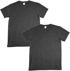半額以下！　コ160921BB-S.M.XL　ベルバシーン 　VELVA SHEEN　 BLACK＋BLACK　ブラック/ブラック　２枚入り　S,M,XL 選べるサイズ　　ポケット無し　無地T　Vネック　インナー　トップス　上質な肌着